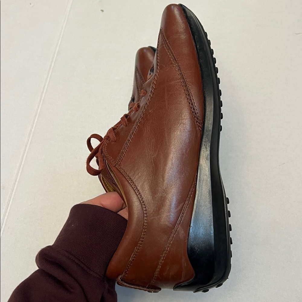TOD’S WOMENS BROWN LEATHER DRIVING SHOES SIZE 38.5 - Picture 2 of 16